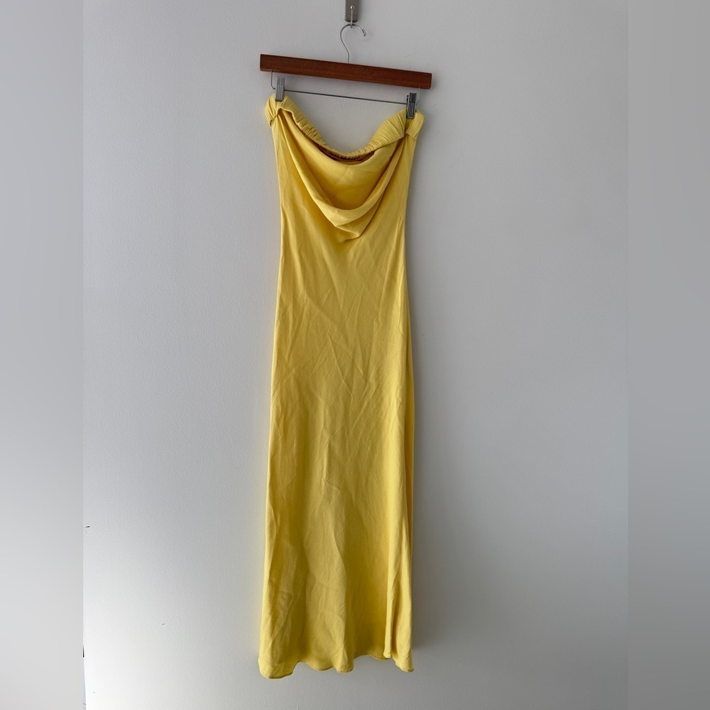 SUMMER AWAY Matera Strapless Maxi Dress in Yellow M - Picture 9 of 10